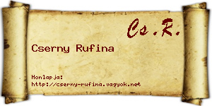 Cserny Rufina névjegykártya